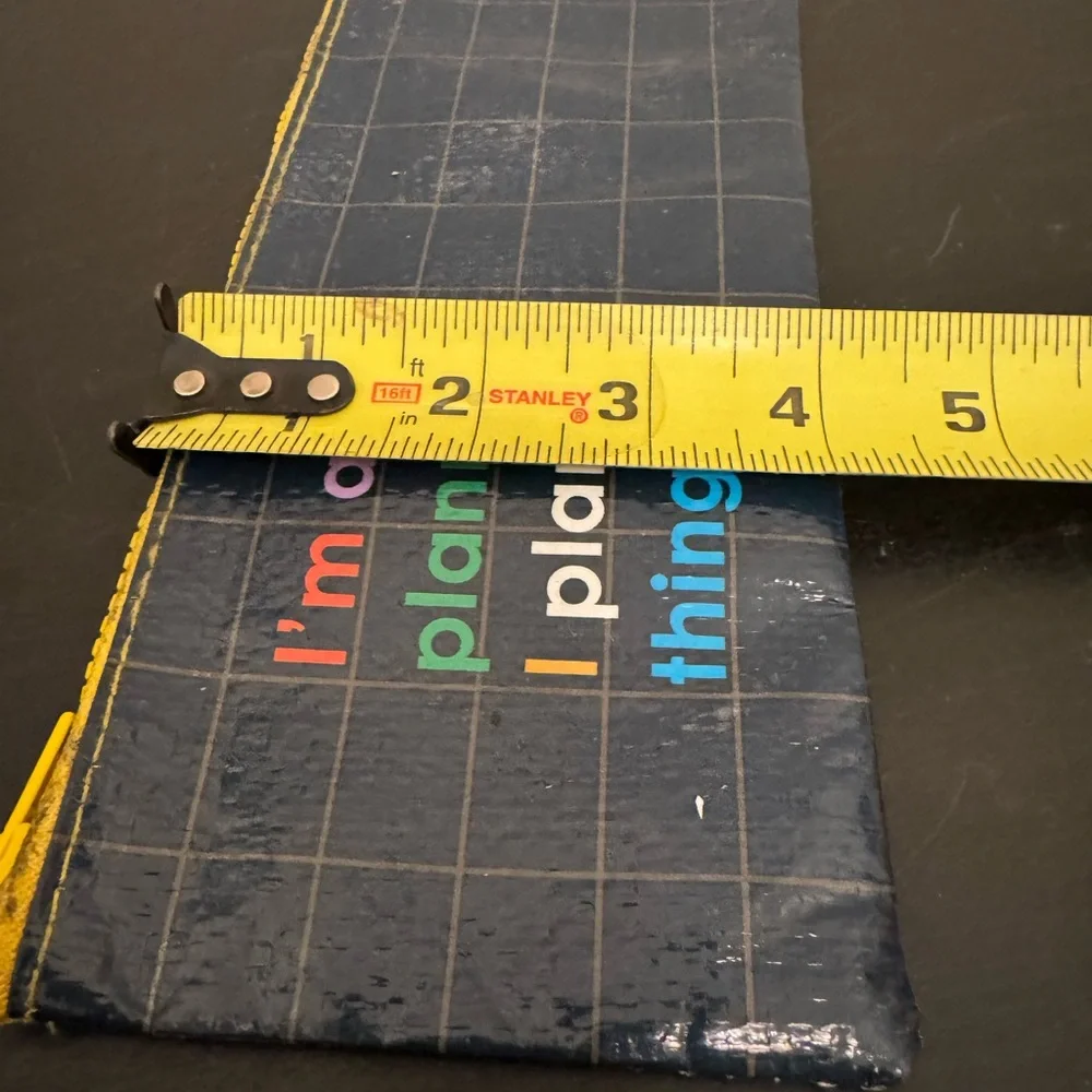 Blue Q Pencil Case Grid I’m A Planner I Plan Things Yellow Zipper
